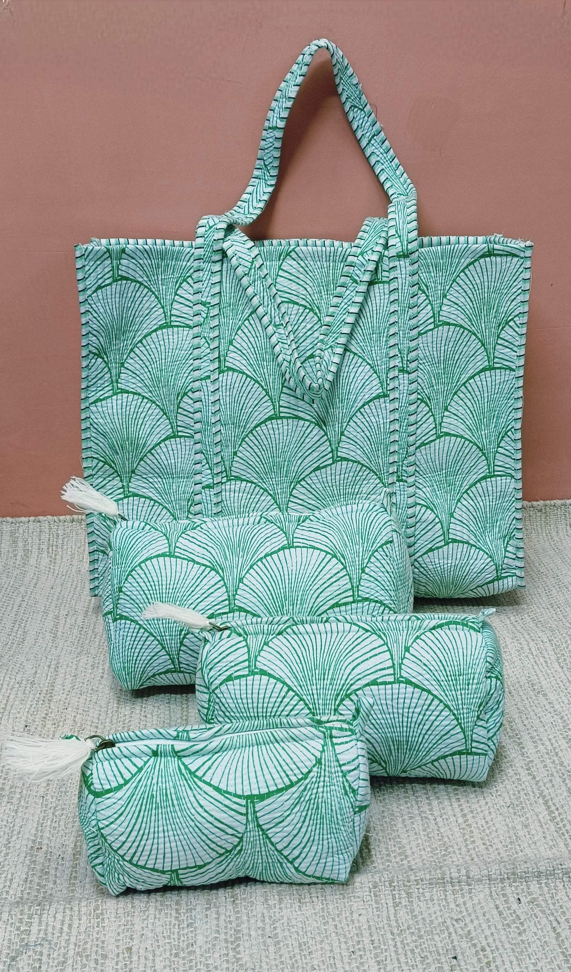 Tote Bag with set of 3 Pouches