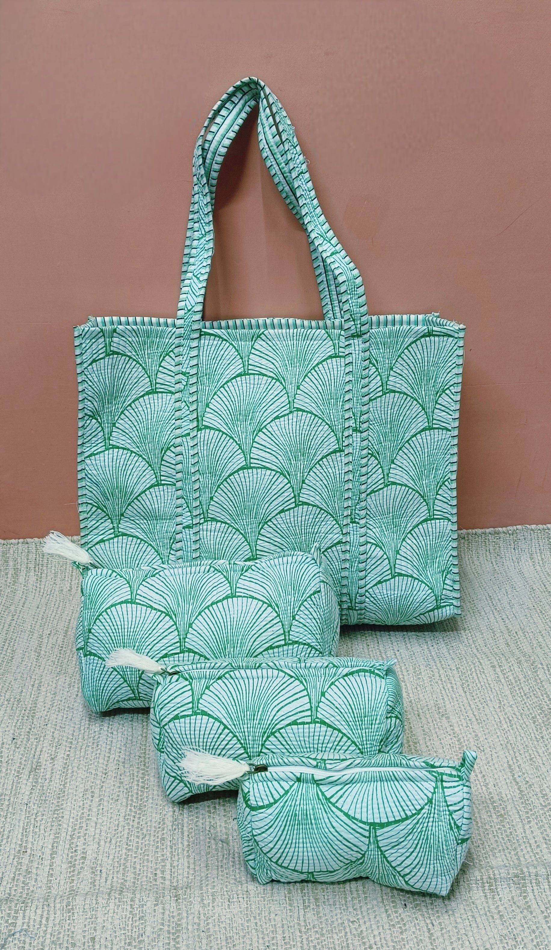 Tote Bag with set of 3 Pouches