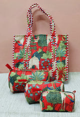 Tote Bag with set of 3 Pouches