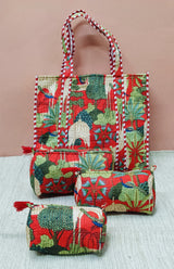 Tote Bag with set of 3 Pouches