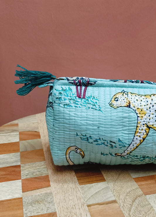 Set of 3 cosmetic bag/pouches with waterproof lining