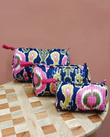 Set of 3 cosmetic bag/pouches with waterproof lining
