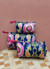 Set of 3 cosmetic bag/pouches with waterproof lining