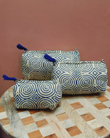 Set of 3 cosmetic bag/pouches with waterproof lining