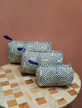 Set of 3 cosmetic bag/pouches with waterproof lining