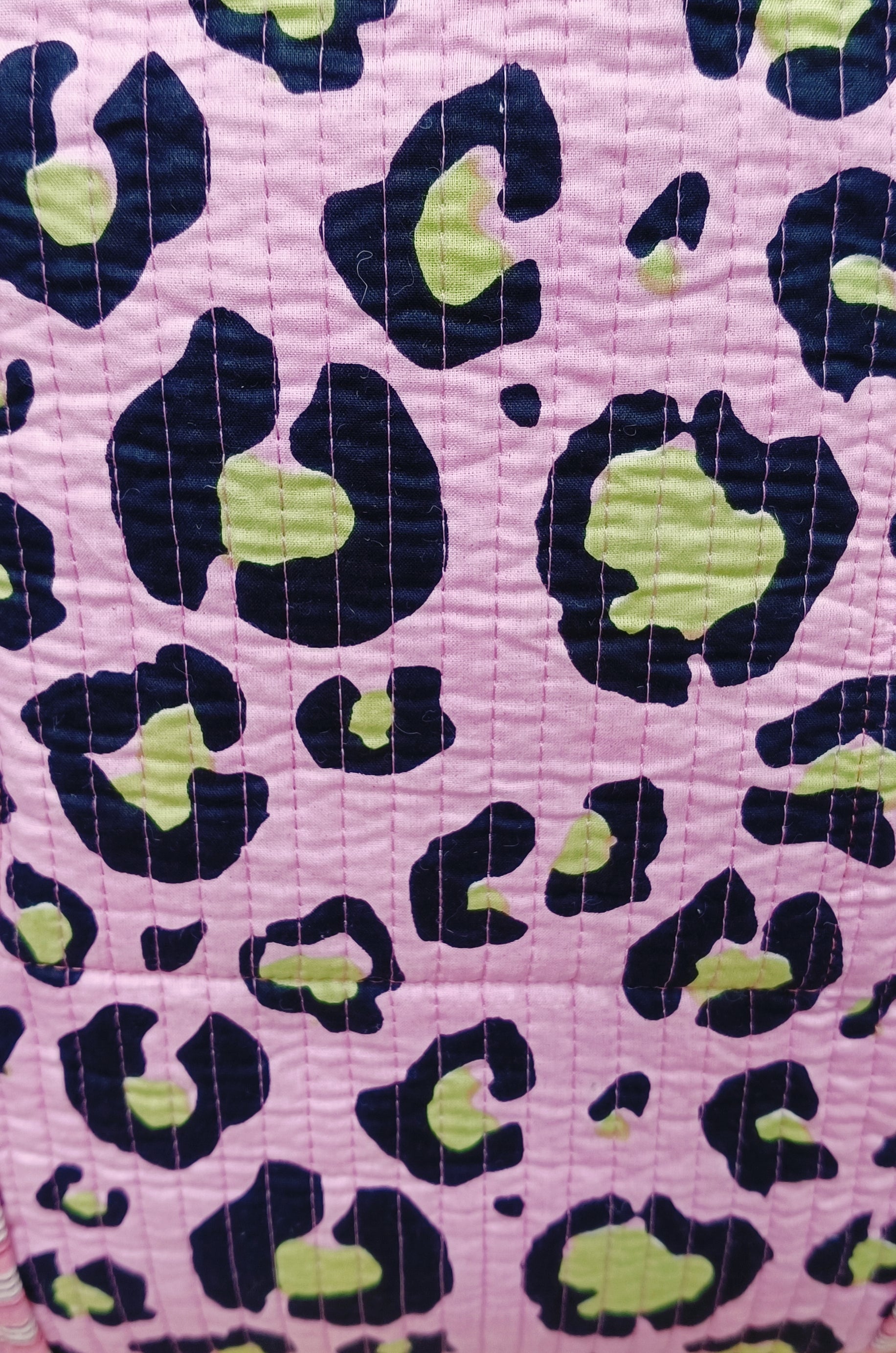 Handblock Printed Quilted Tote Bag without zip/button 17x18x 6 inches