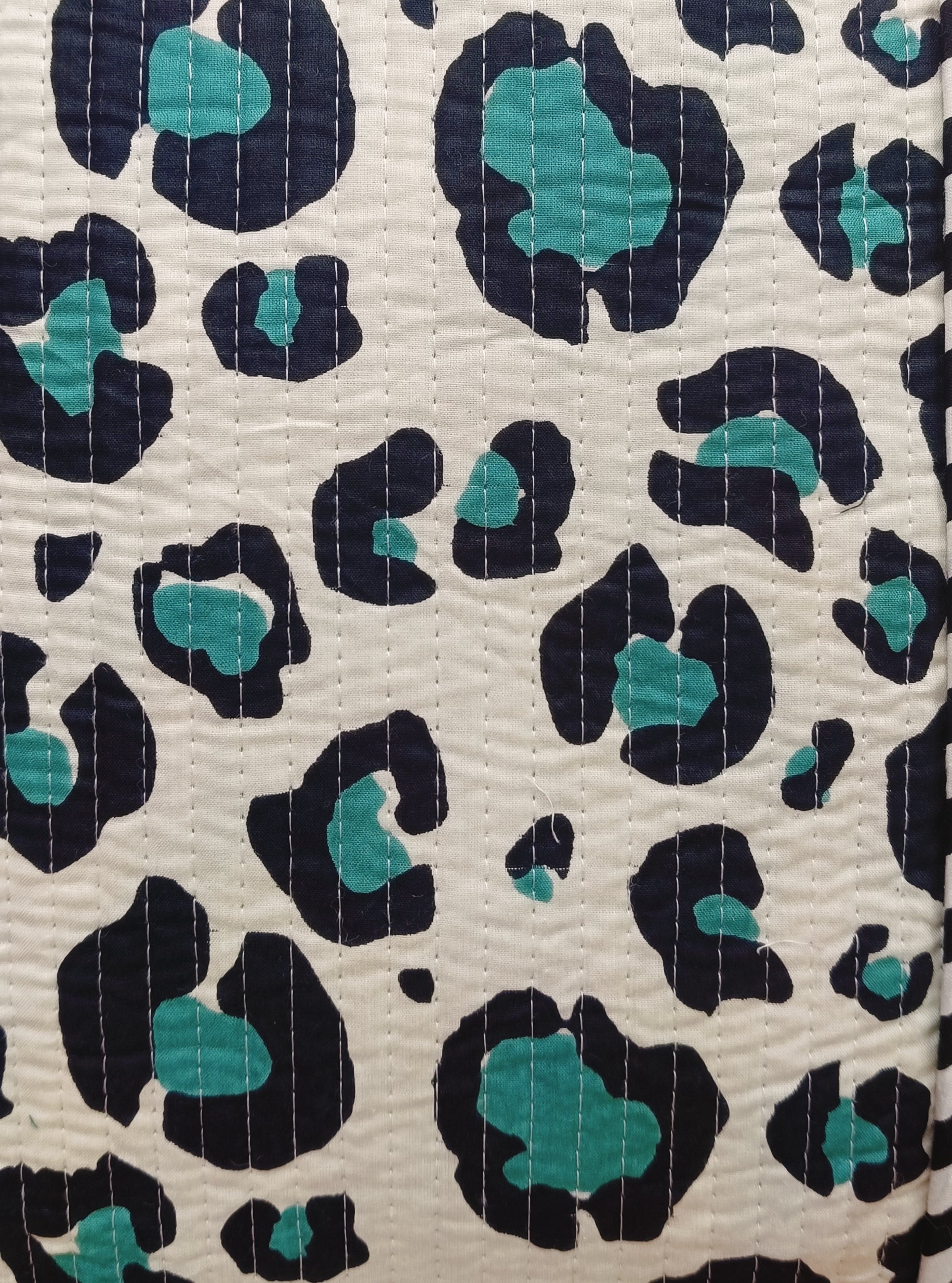 Handblock Printed Quilted Tote Bag without zip/button 17x18x 6 inches