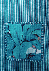 Handblock Printed Quilted Tote Bag without zip/button 17x18x 6 inches