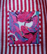 Handblock Printed Quilted Tote Bag without zip/button 17x18x 6 inches