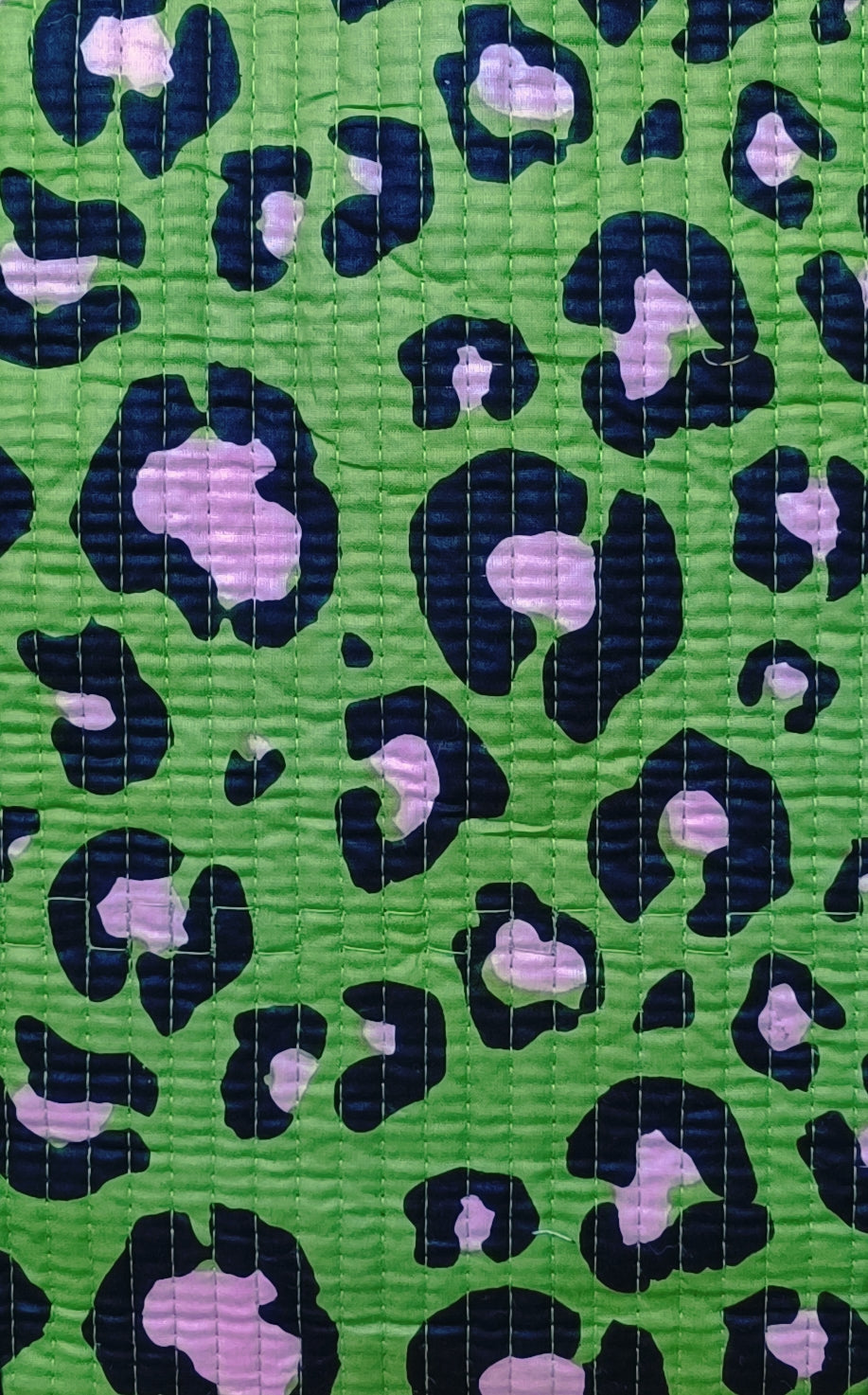 Handblock Printed Quilted Tote Bag without zip/button 17x18x 6 inches