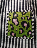 Handblock Printed Quilted Tote Bag without zip/button 17x18x 6 inches