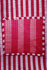 Handblock Printed Quilted Tote Bag without zip/button 17x18x 6 inches