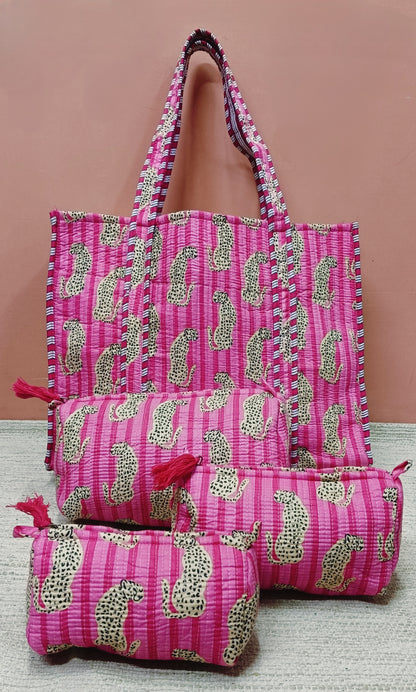 Tote Bag with set of 3 Pouches