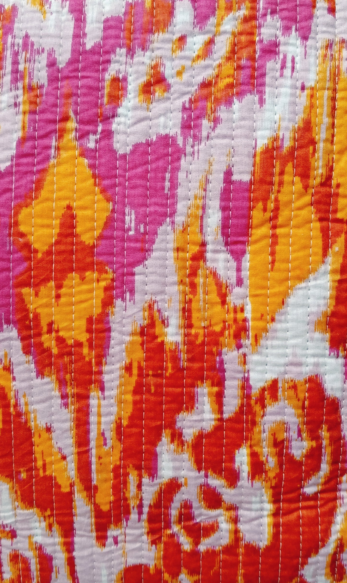 Handblock Printed Quilted Tote Bag without zip/button 17x18x 6 inches