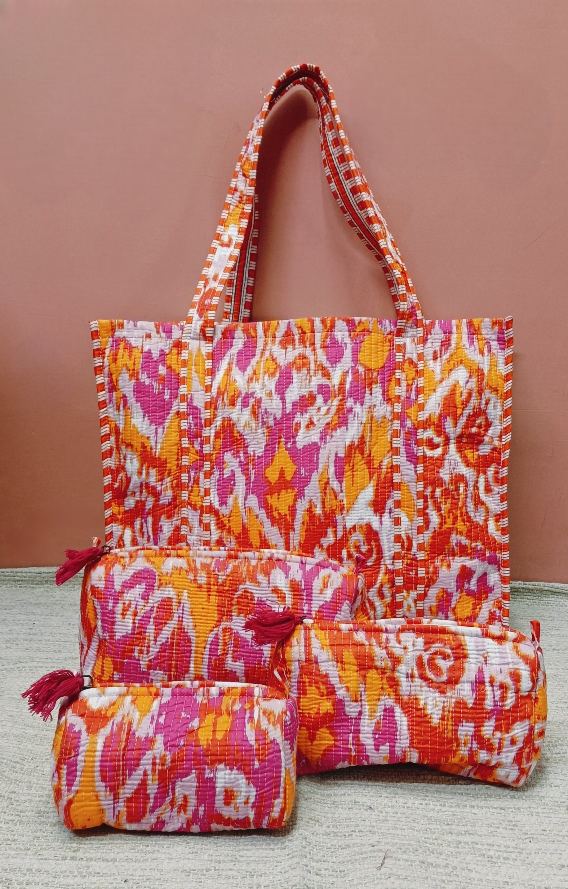 Tote Bag with set of 3 Pouches