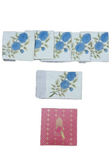 Gift Box with 6 hand block printed cotton table napkins