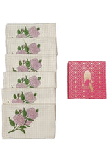 Gift Box with 6 hand block printed cotton table napkins