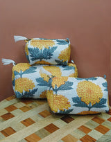 Set of 3 cosmetic bag/pouches with waterproof lining