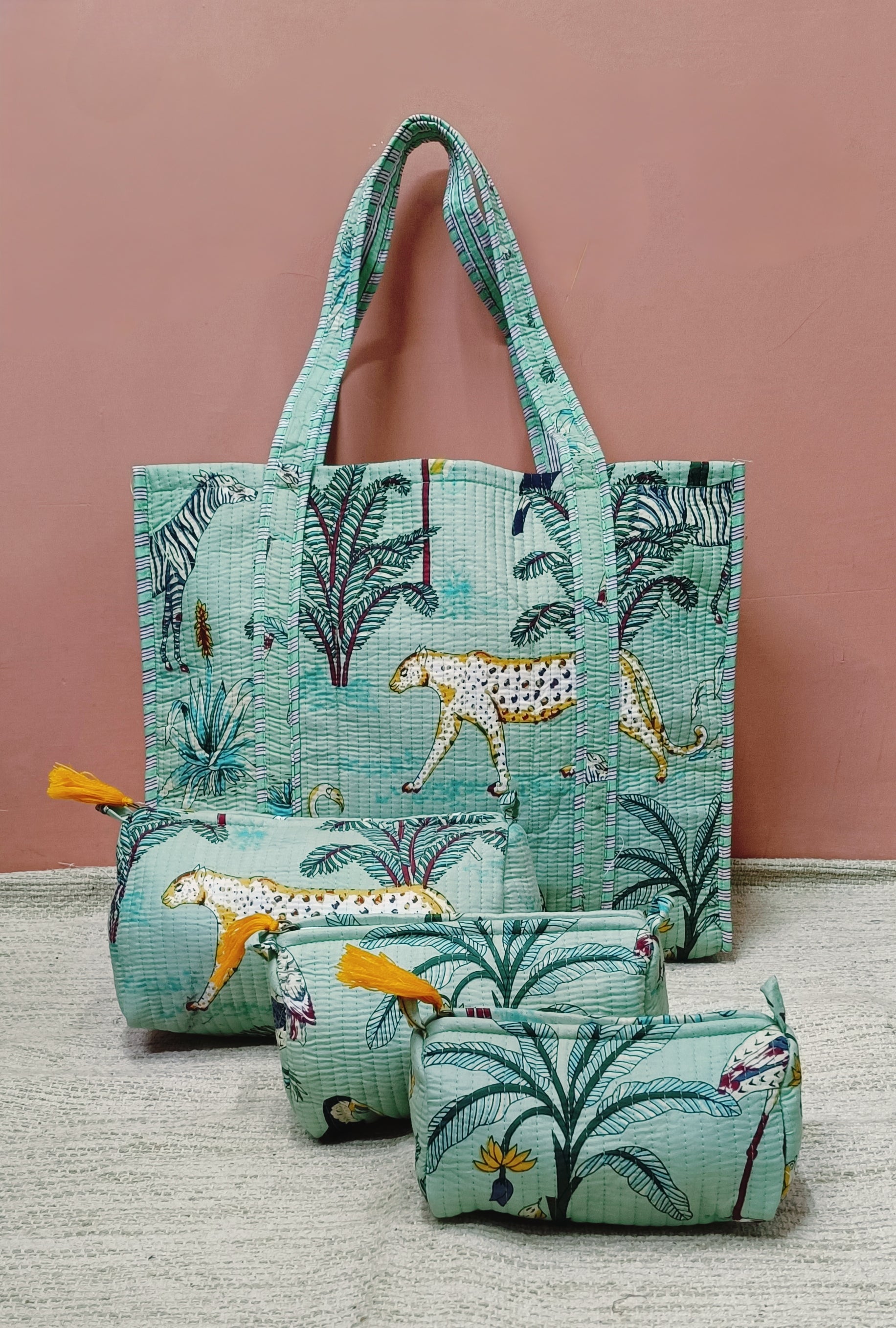 Tote Bag with set of 3 Pouches