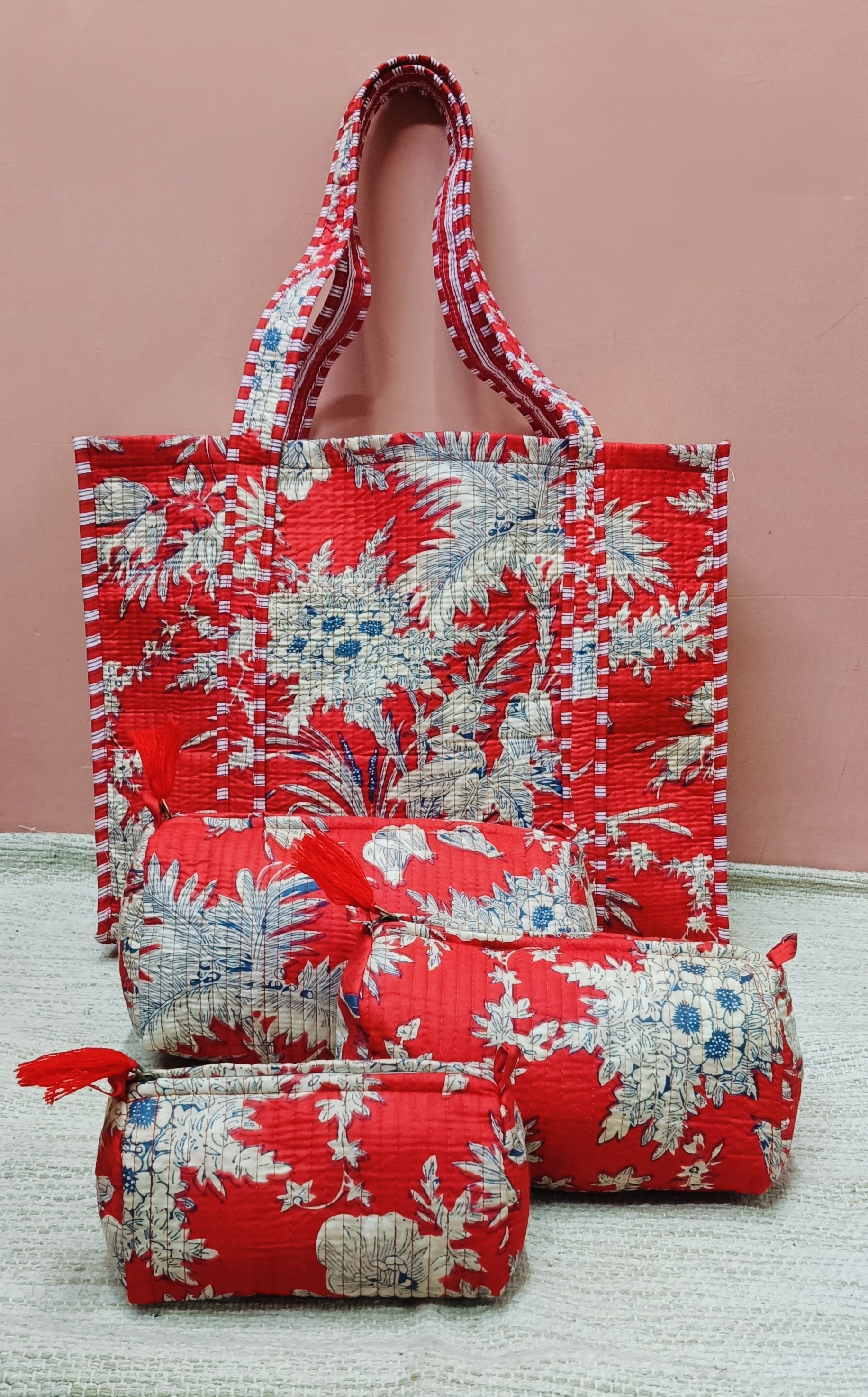 Tote Bag with set of 3 Pouches