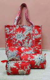 Tote Bag with set of 3 Pouches