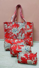Tote Bag with set of 3 Pouches