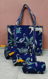 Tote Bag with set of 3 Pouches