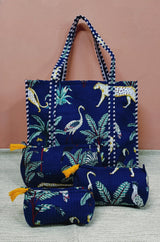 Tote Bag with set of 3 Pouches