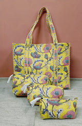 Tote Bag with set of 3 Pouches