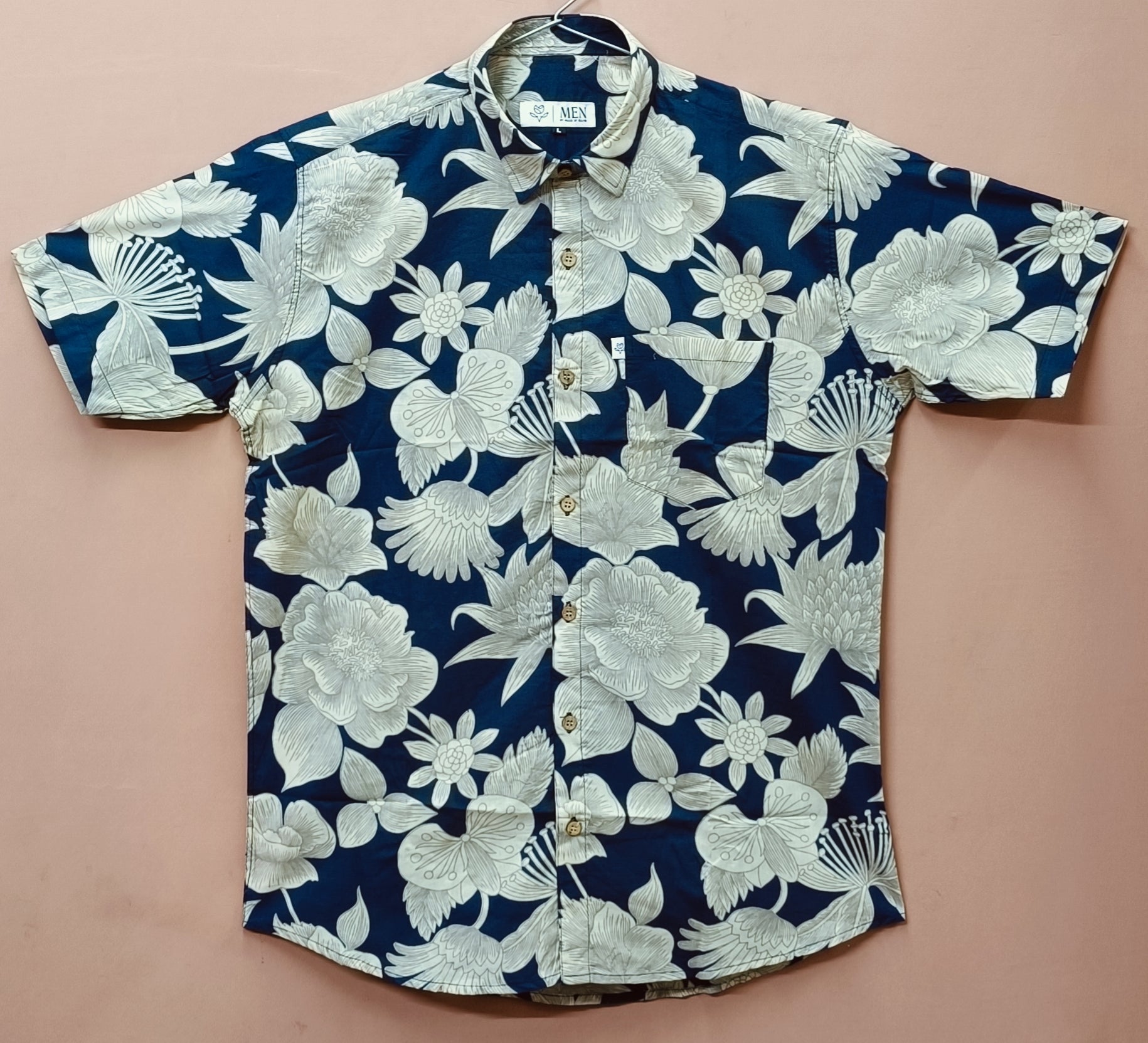 Men by House of Gulab Short Sleeves Cotton Shirt