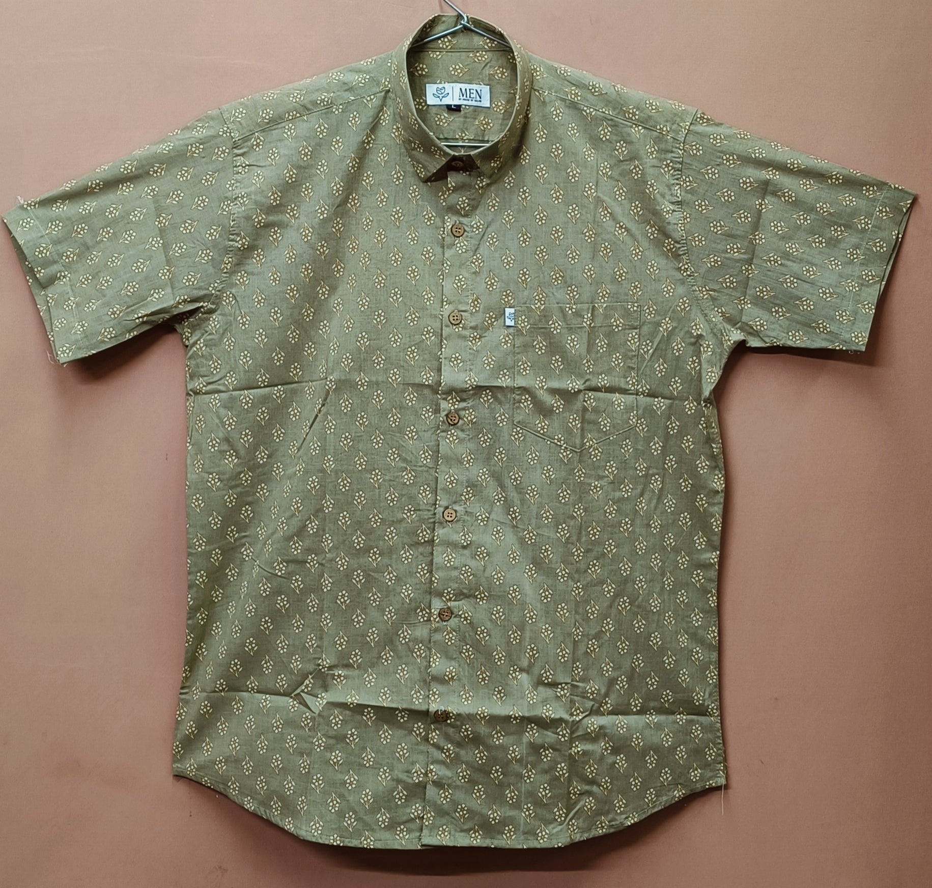 Men by House of Gulab Short Sleeves Cotton Shirt