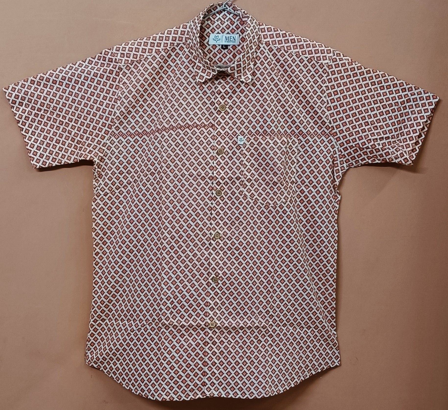 Men by House of Gulab Short Sleeves Cotton Shirt