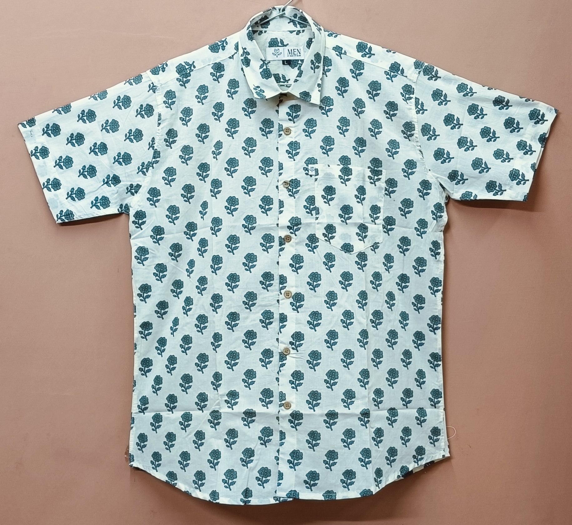 Men by House of Gulab Short Sleeves Cotton Shirt