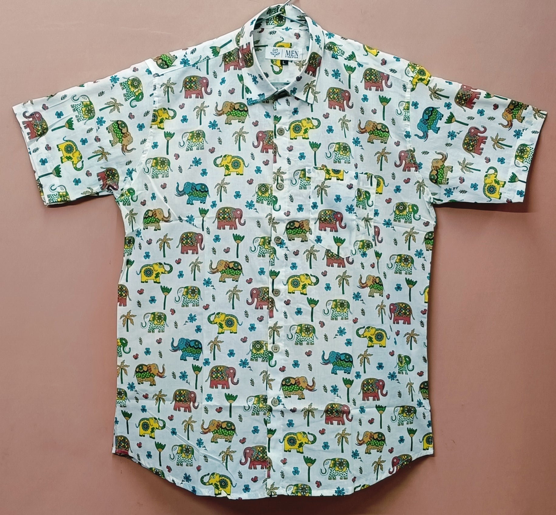 Men by House of Gulab Short Sleeves Cotton Shirt