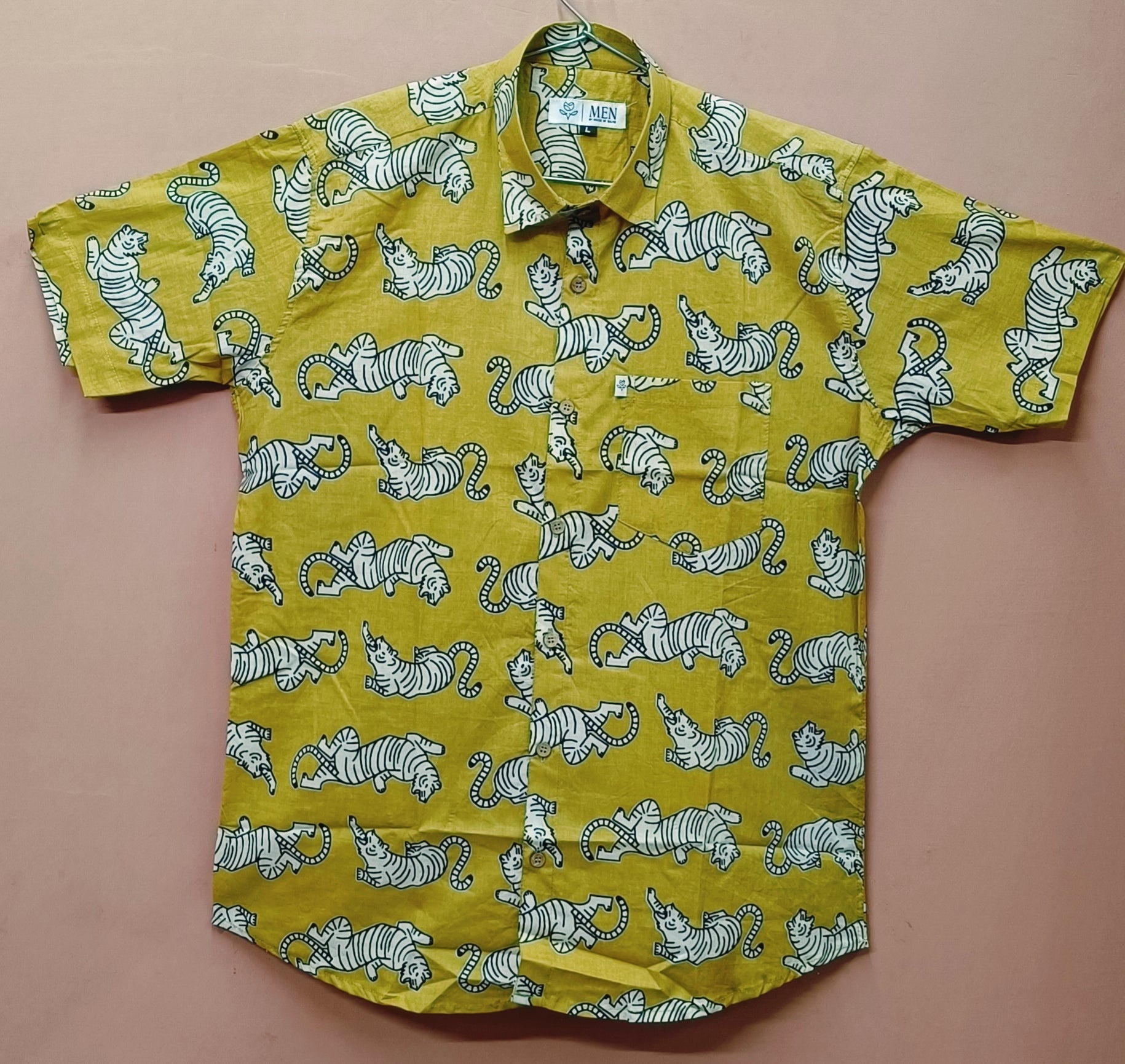 Men by House of Gulab Short Sleeves Cotton Shirt