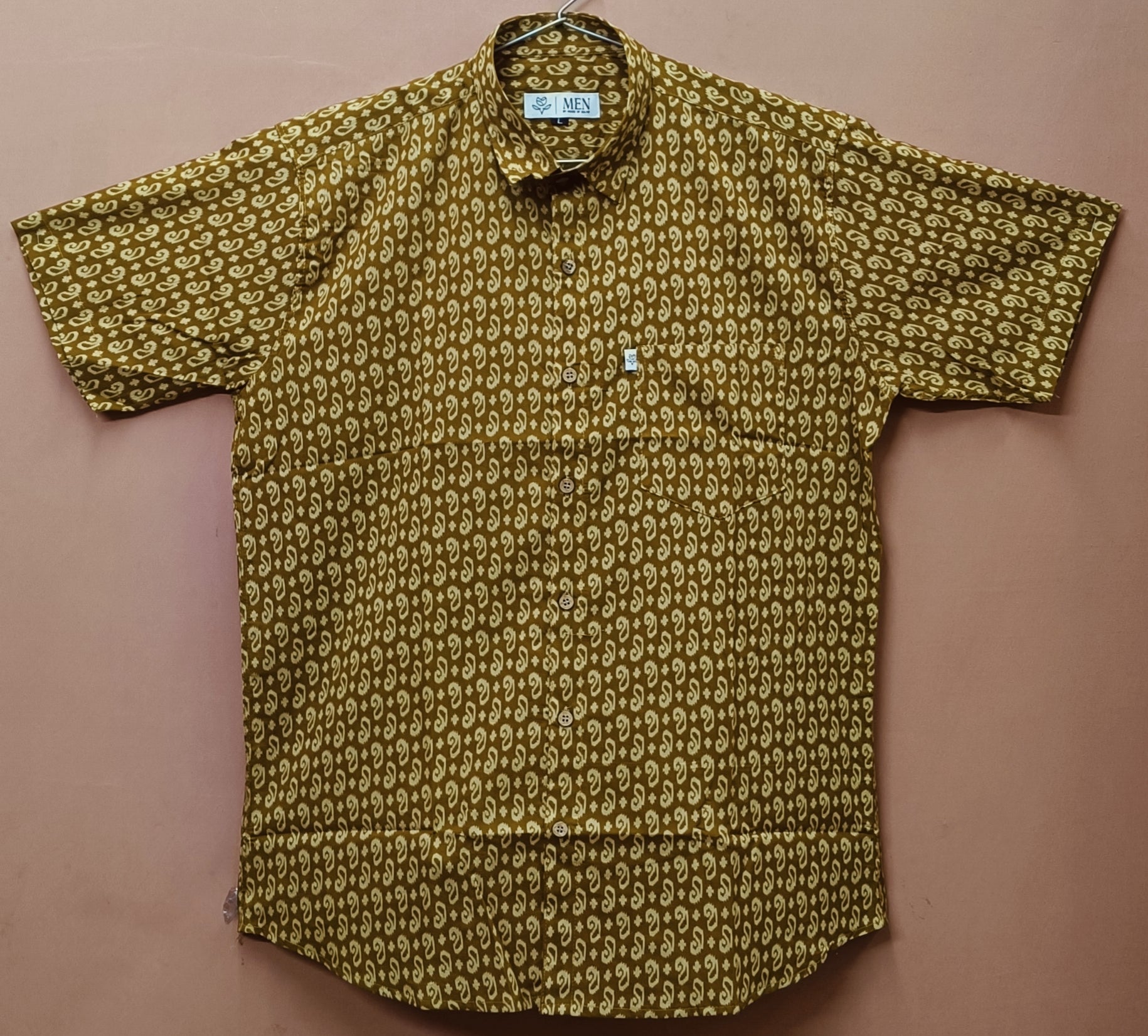 Men by House of Gulab Short Sleeves Cotton Shirt
