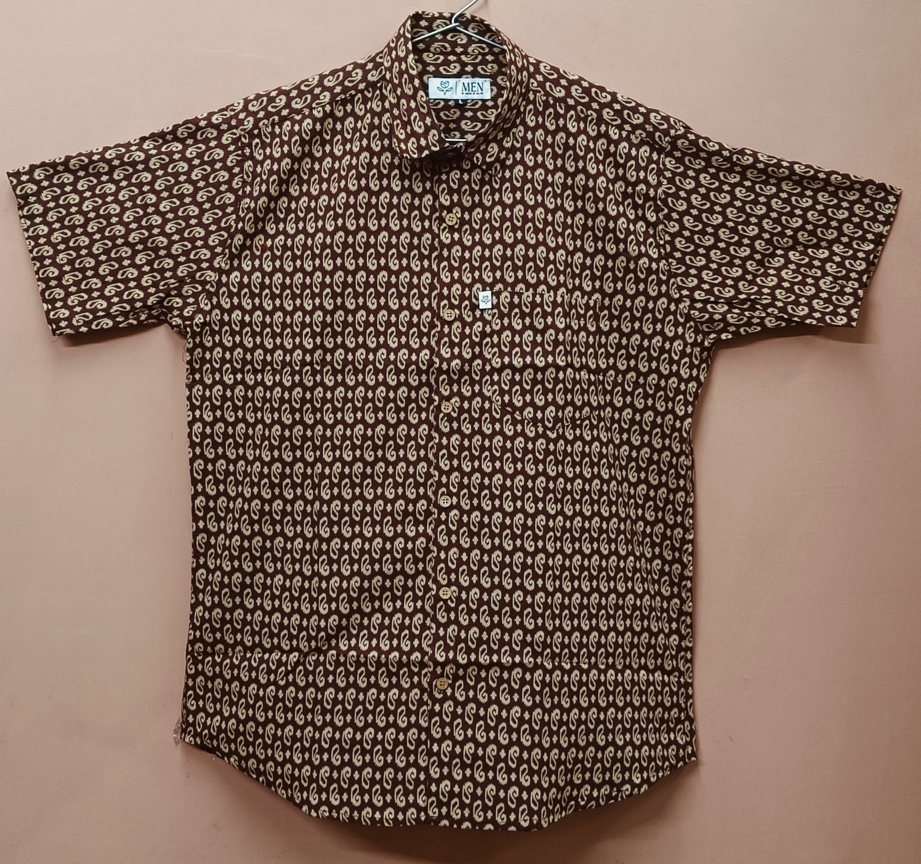 Men by House of Gulab Short Sleeves Cotton Shirt