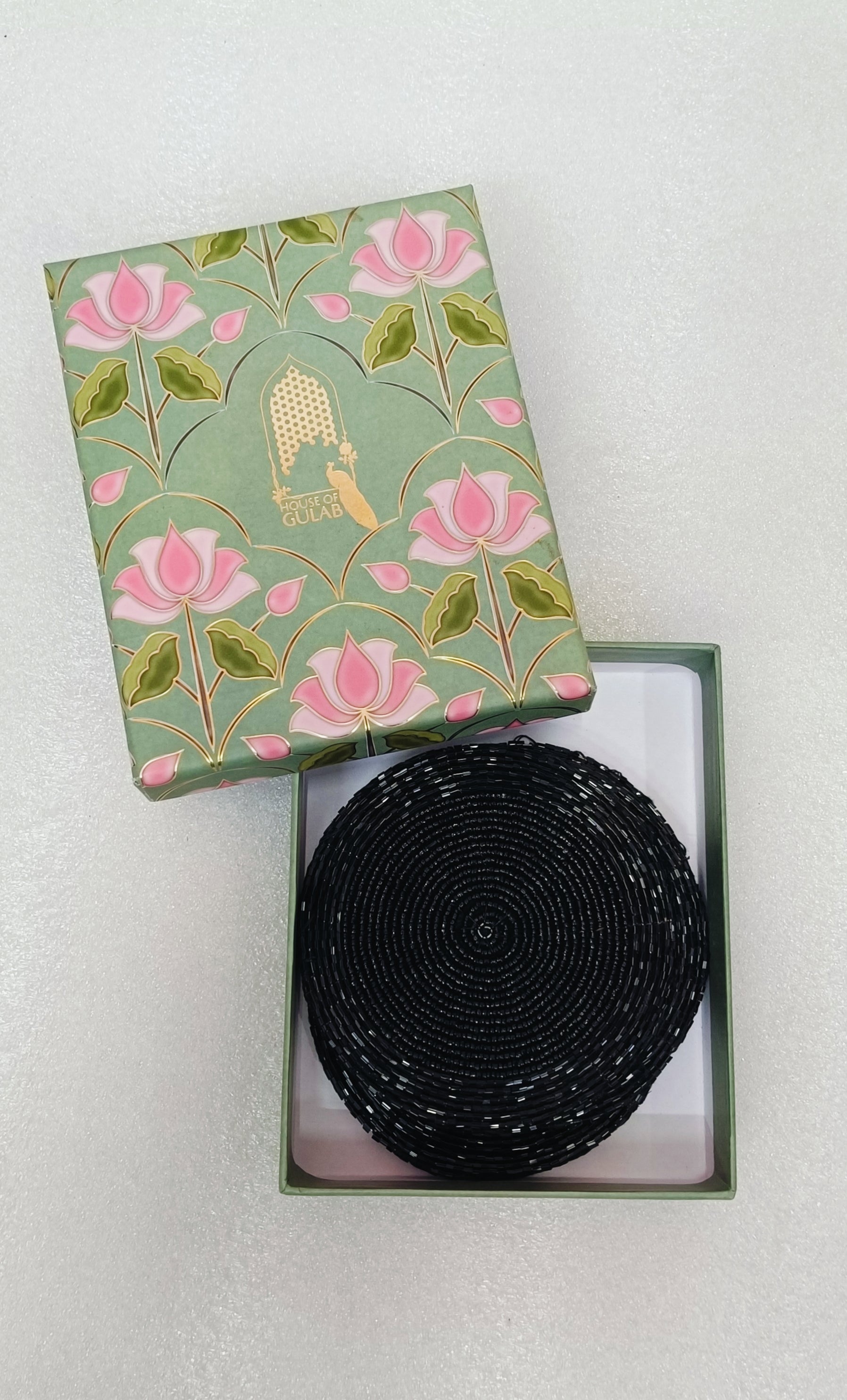 Rakhi Gift Box – Set of 6 Handcrafted Beaded Coasters