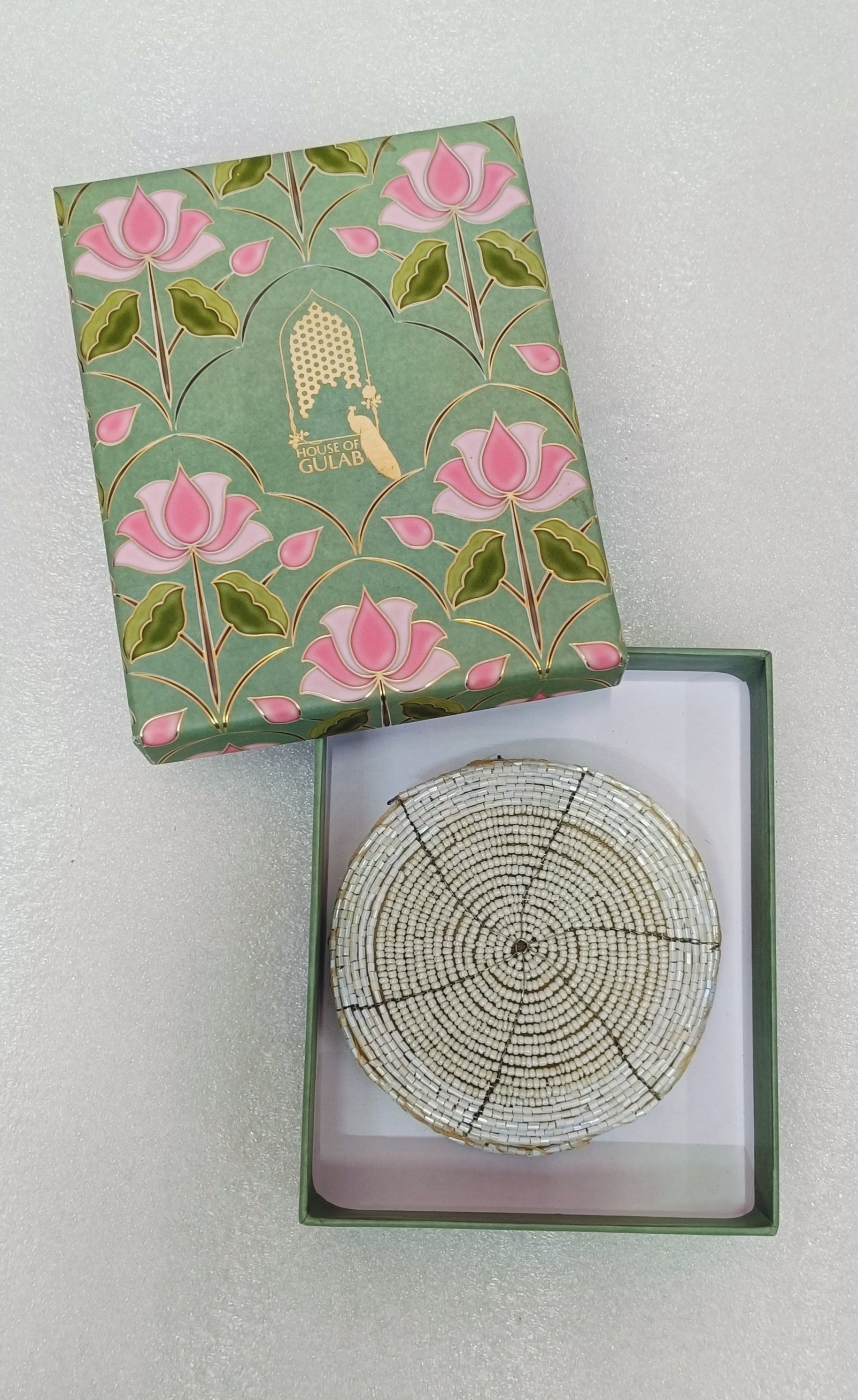 Diwali Gift Box – Set of 6 Handcrafted Beaded Coasters