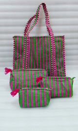 Tote Bag with set of 3 Pouches