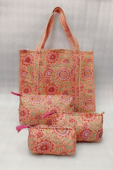 Tote Bag with set of 3 Pouches