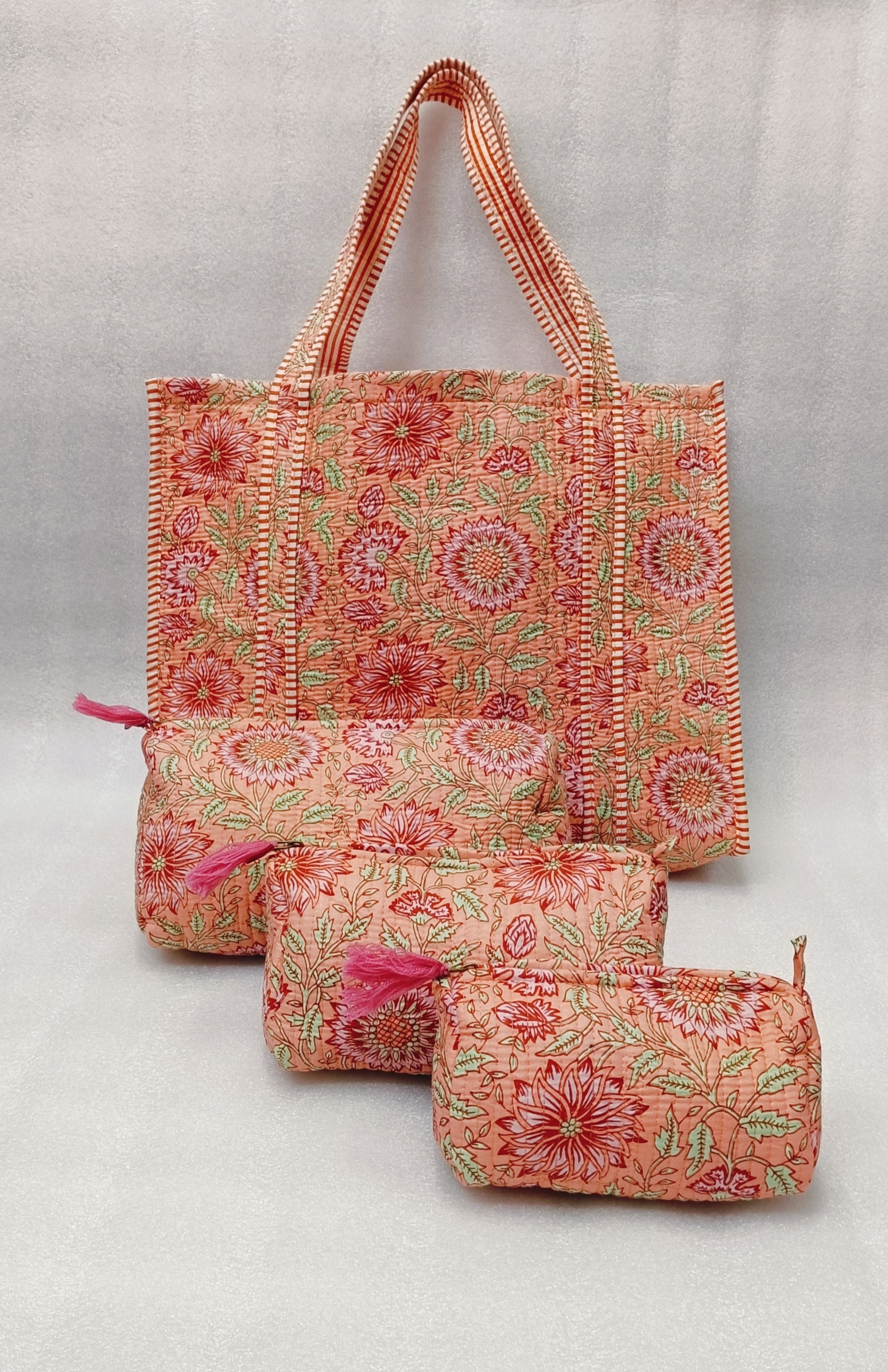Tote Bag with set of 3 Pouches