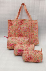 Tote Bag with set of 3 Pouches