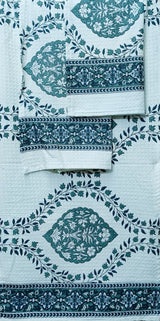 Gift Set - Handblock Printed Towels - 1 Bath + 2 Hand Towels