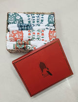 His & Her Towel Gift Set - Handblock Printed Towels - 2 Bath + 4 Hand Towels in 2 designs