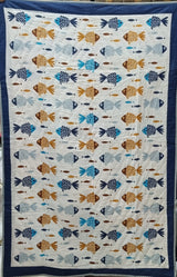 Handblock Printed Cotton Reversible Crib Blanket for Babies - 40X60 Inches