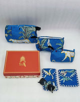 Rakhi Gift Box – Set of 5 Utility Pouches (3 Makeup Pouches, 1 Sunglass Pouch, 1 Sanitary Napkin Pouch)