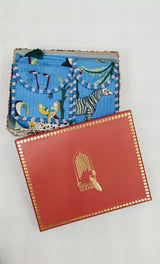 Rakhi Gift Box – Set of 5 Utility Pouches (3 Makeup Pouches, 1 Sunglass Pouch, 1 Sanitary Napkin Pouch)