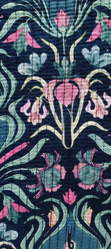 Handblock Printed Quilted Tote Bag without zip/button 17x18x 6 inches