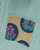 Handblock Printed Quilted Tote Bag without zip/button 17x18x 6 inches